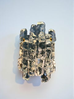 J.T. Kalmar „Ice Cube“ Wandleuchte, Milchglas, Österreich, 1970er Jahre