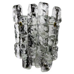 J.T. Kalmar „Ice Cube“ Wandleuchte, Milchglas, Österreich, 1970er Jahre