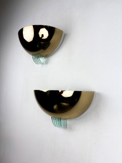 Pair of Modernist Design Half Moon Wall Lamp by GS, Germany 1980's