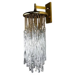 Cascade wall light by Venini, murano glass, italy, 1970's