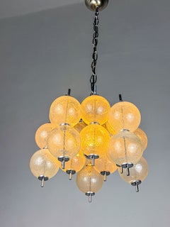 "Sterrenbeeld" Murano bubbled glass Chandelier by Raak, Netherlands, 1960's