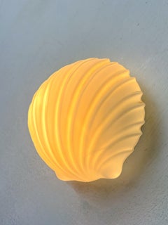 Shell-Shaped Wall Light by Limburg, Opaline Glass, Germany 1970s