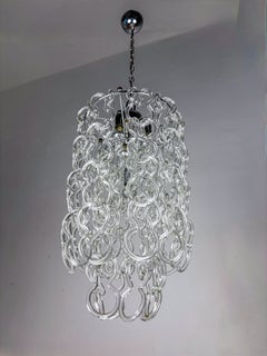 Giogali Chandelier by Angelo Mangiarotti for Vistosi, Murano Glass, Italy 1960s