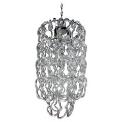 Giogali Chandelier by Angelo Mangiarotti for Vistosi, Murano Glass, Italy 1960s