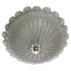 Murano Glass Scalloped Flushmount Ceiling Light, Italy 1960s