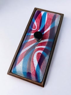 Modernist enamel vanity box by J. Capo Esmaltes, Spain, 1970's
