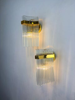 Pair of Gaetano Sciolari wall lights for Lightolier, Italy, Circa 1970's