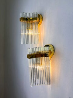 Pair of Gaetano Sciolari wall lights for Lightolier, Italy, Circa 1970