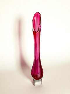 Italian Pink Sommerso Soliflor Vase by Seguso, Murano, 1970's