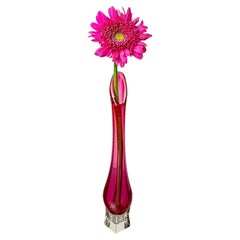 Italian Pink Sommerso Soliflor Vase by Seguso, Murano, 1970's