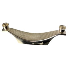 Art deco candlestick by WMF in stainless steel, 2 flames, Germany, 1970's