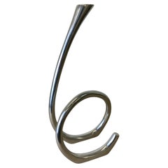 XL Biomorphic candleholder, solid aluminum, Spain, 1970