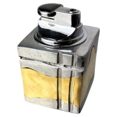 Brutalist lighter by Ardisur, Bronze and aluminum, 1970's, Spain