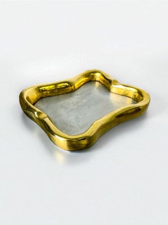 Posacenere in stile brutalista di David Marshall, bronzo e alluminio, Spagna, anni ’70