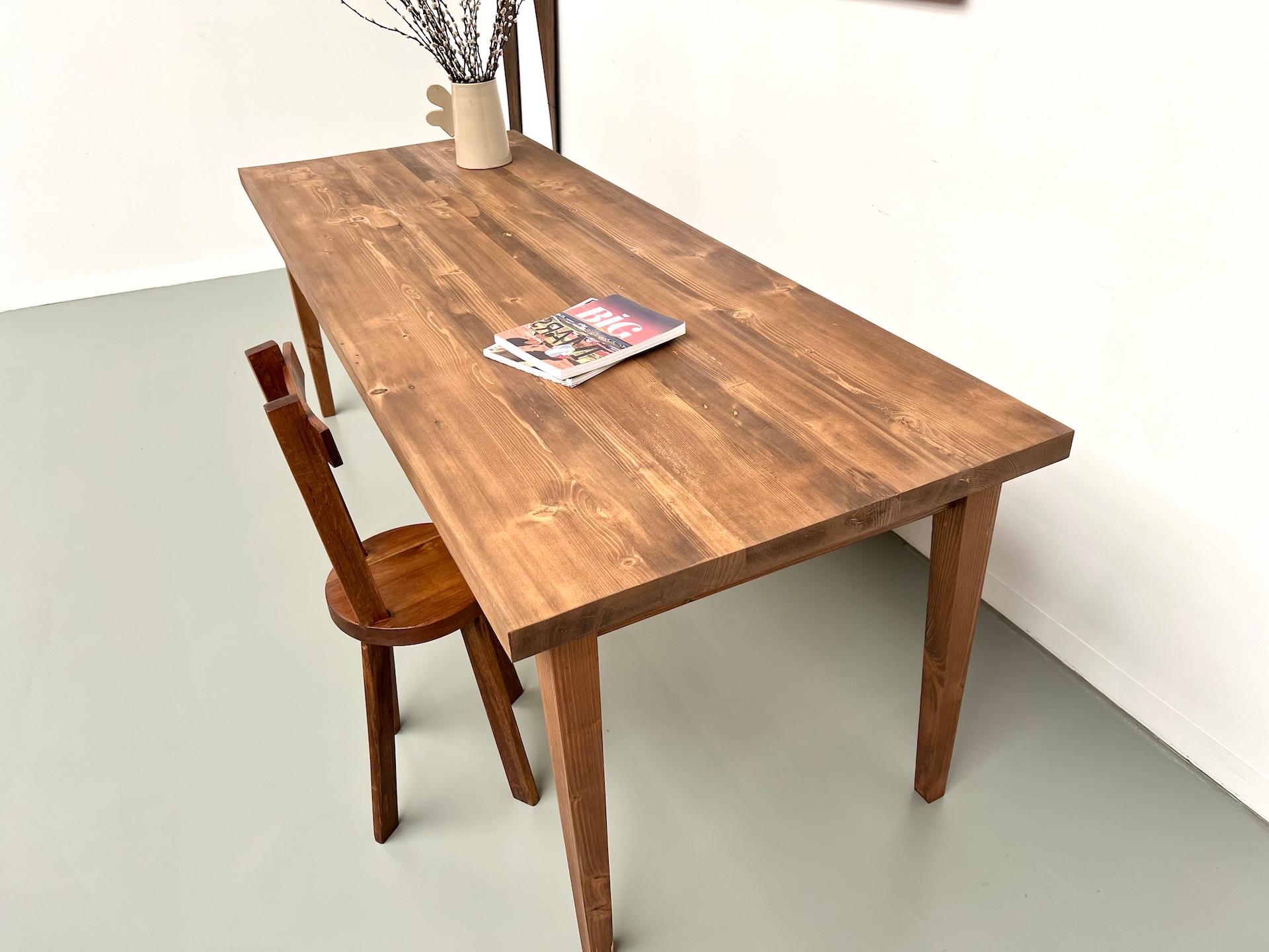 French pine farmhouse table – 1970s For Sale 11