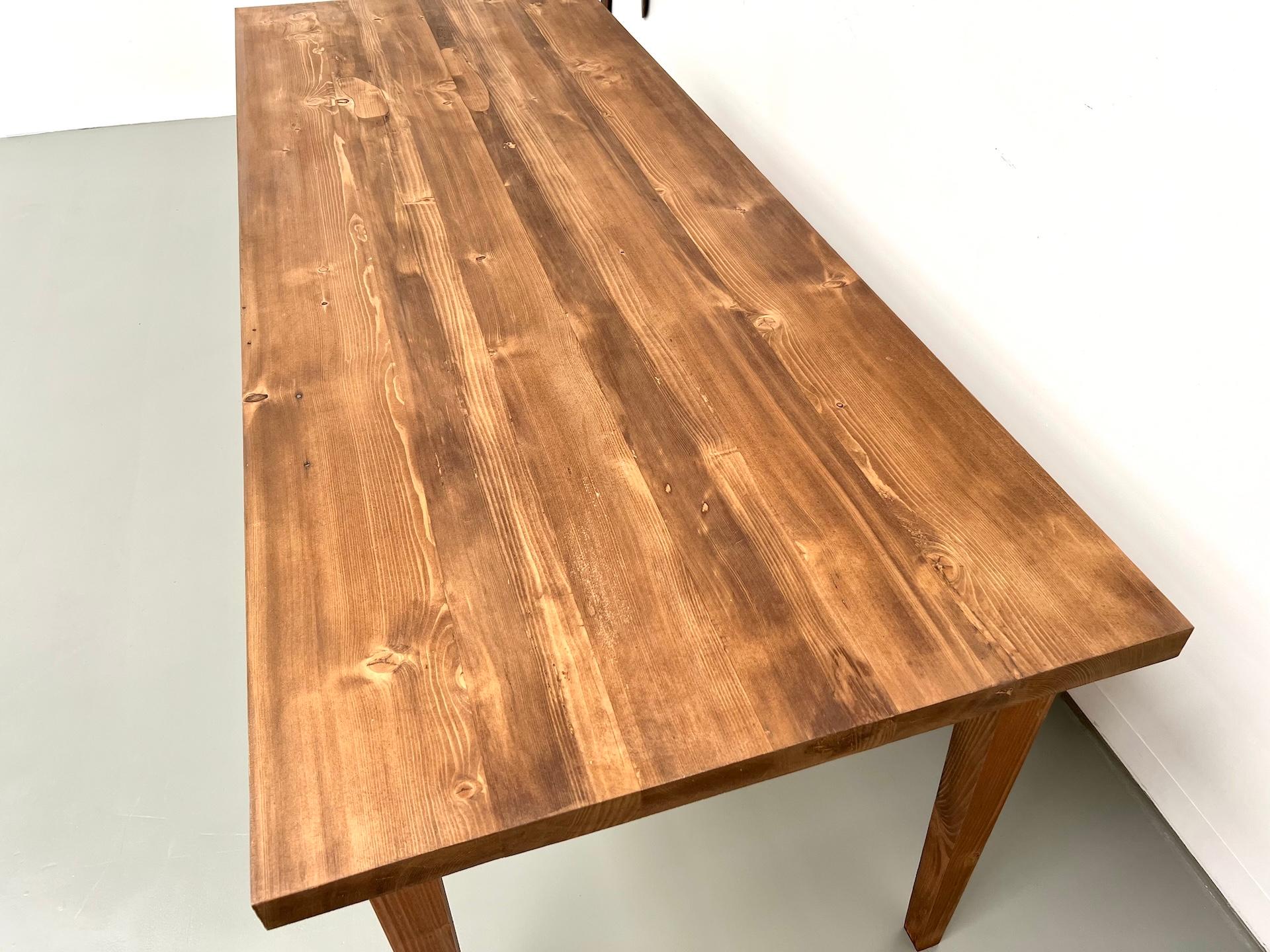 French pine farmhouse table – 1970s For Sale 7