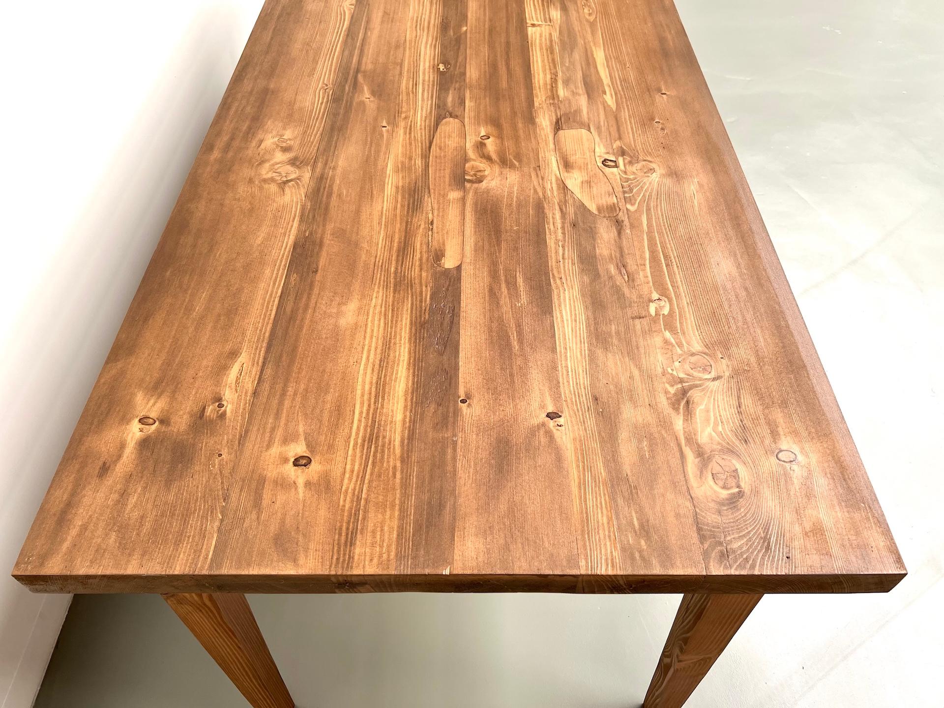 French pine farmhouse table – 1970s For Sale 2