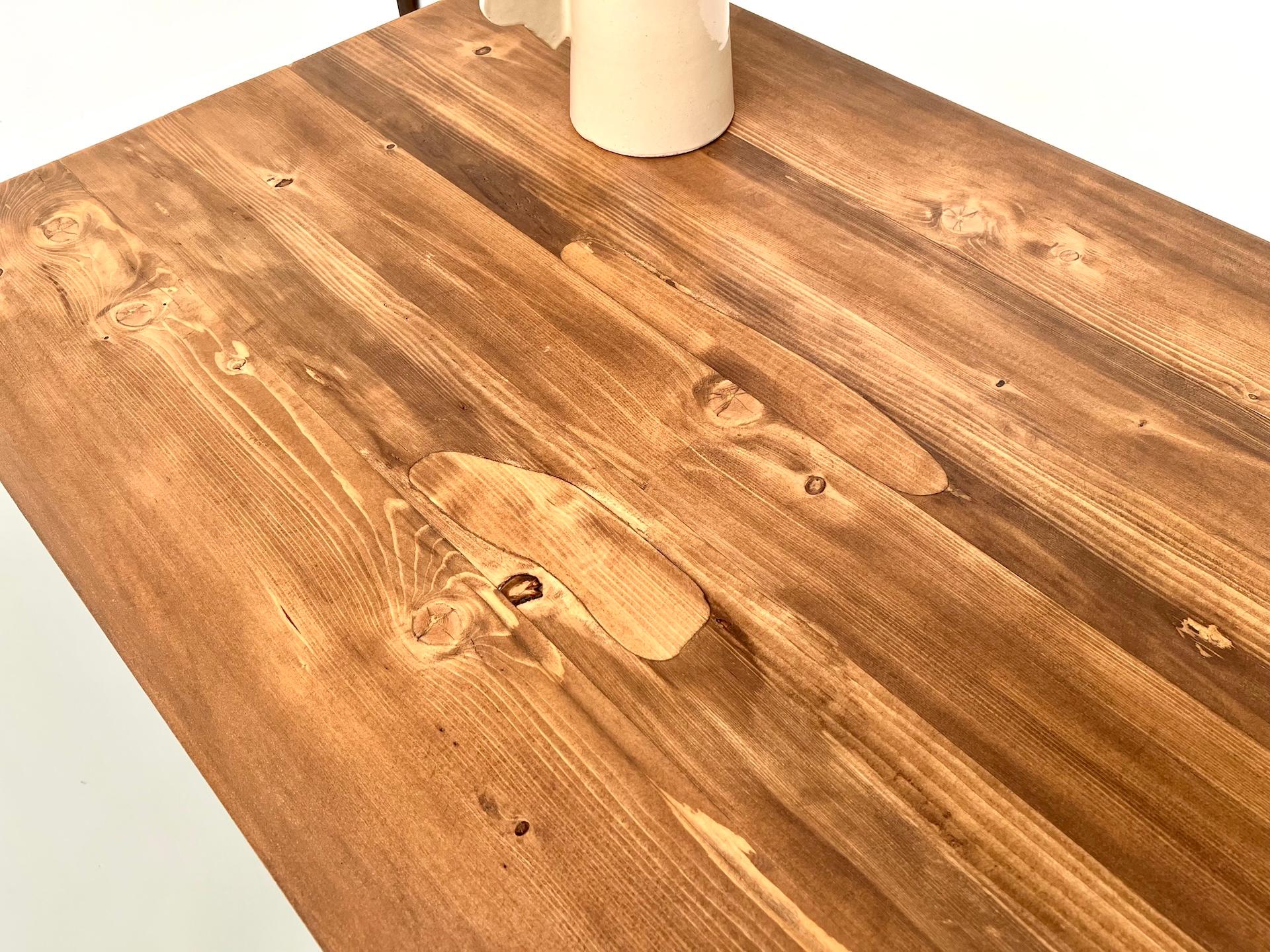 French pine farmhouse table – 1970s For Sale 10