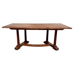 1930s Art Deco Dining Table or Desk in Oak and Beech