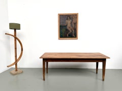 1950s french solid walnut dining table