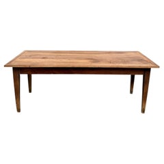 1950s french solid walnut dining table