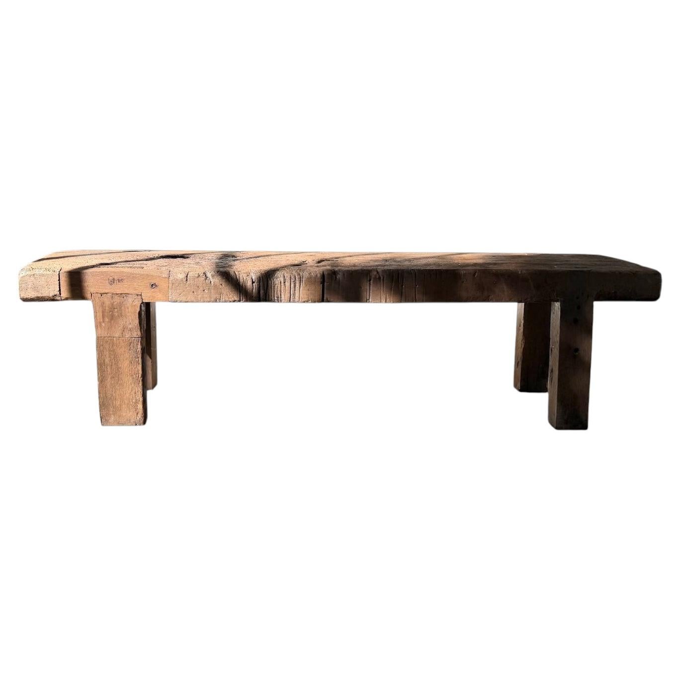 Brutalist french bench wabi-sabi
