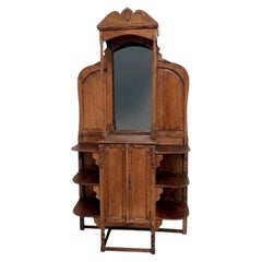 Early 20th-century cabinet, unique piece of French folk art.