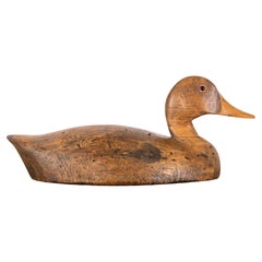 Antiguos señuelos de pato azulón tallados a mano, c.1920