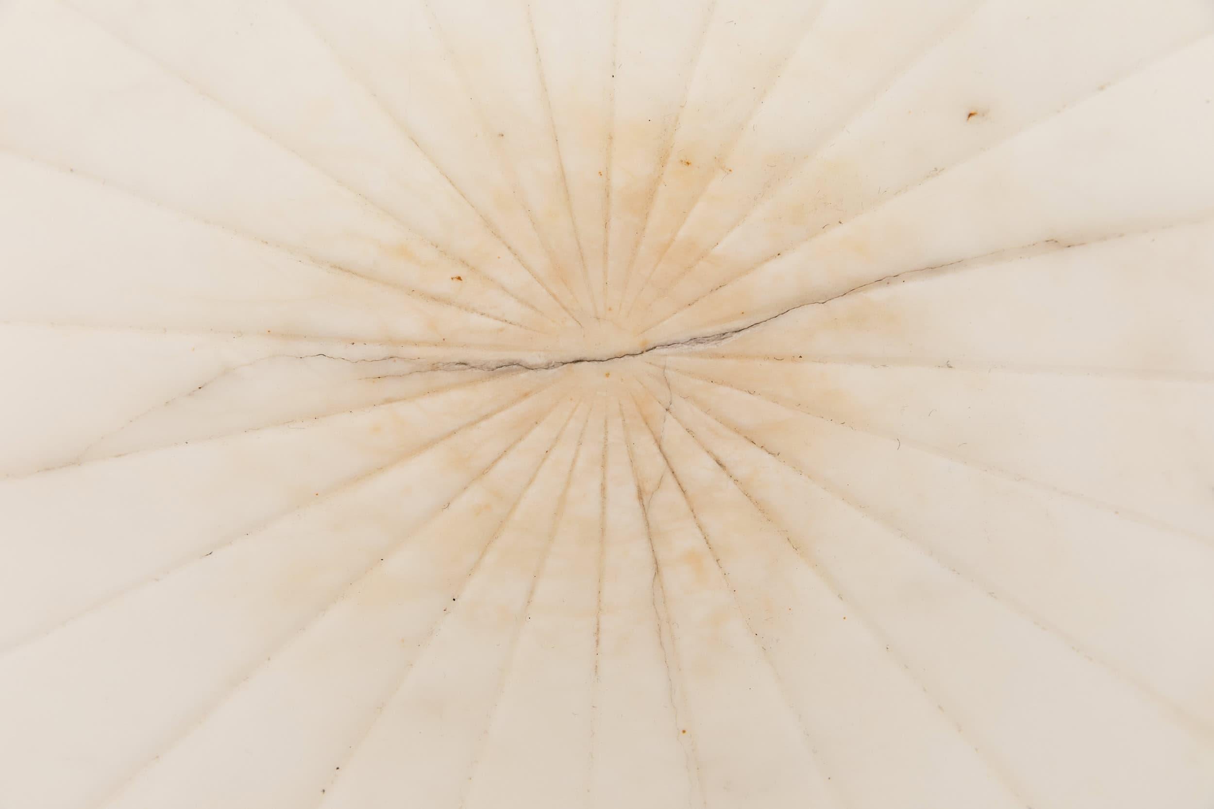 Intagliato a mano Antico Plafonnier da soffitto in alabastro Art Deco, C.C. 1920 in vendita