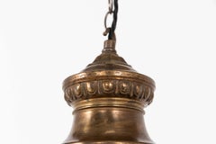 Early 20th Century Antique GEC Church Opaline Glass Pendant Lamp Light, c.1910