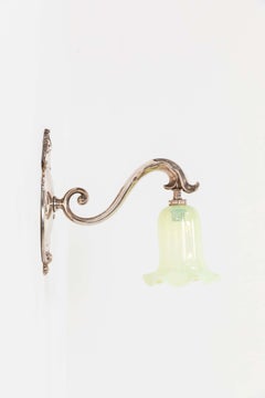 Ein Paar antiker Jugendstil-Wandleuchten aus Nickel von Richard Evered & Sons. um 1900