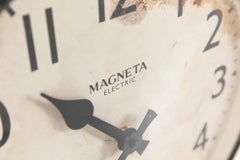 Reloj de pared industrial vintage de latón de doble cara «Magneta Factory Railway», de alrededor de 1930