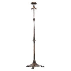 Antike Art-Nouveau-Standlampe aus Silber, Anfang des 20. Jahrhunderts, um 1910
