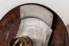 Antike GEC-Pendelleuchte mit rundem Opalglas-Globus, um 1930