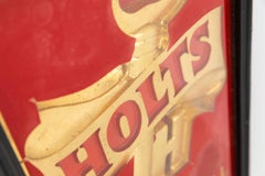 Vintage Industrial Mid-Century Holts Advertising Brewery Pub Bar Sign. c.1950