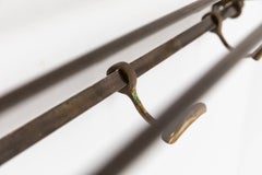 Early 20th Century Antique Art Deco Brass Hat & Coat Wall Mounted Rack. c.1930