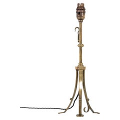 Antique Arts & Crafts Cast Brass Pullman Carriage Desk Table Lamp, c.1900