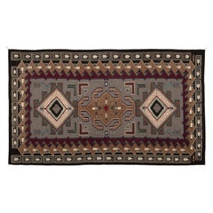Antique 1930 - 1940 Teec Nos Pos Navajo Wool Rug