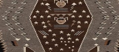 Antiker Yei-Navajo-Wollteppich mit Bildmotiven aus den Jahren 1930–1940