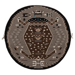 Antiker Yei-Navajo-Wollteppich mit Bildmotiven aus den Jahren 1930–1940