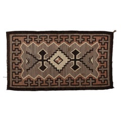 1920-1930 Antique Klagetoh Navajo Wool 4' x 6' Rug