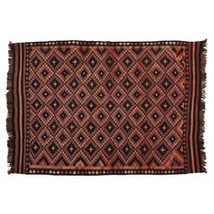 Alfombra kilim tribal multicolor del siglo XXI, de 6' 5" x 9' 11"