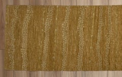 21st Century Contemporary Silk & Wool Ochre Runner