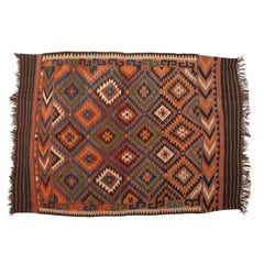 21st Century Multi-Color Tribal Kilim 6' 9" x 9' 4" Rug