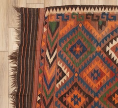21st Century Multi-Color Tribal Kilim 6' 9" x 9' 4" Rug