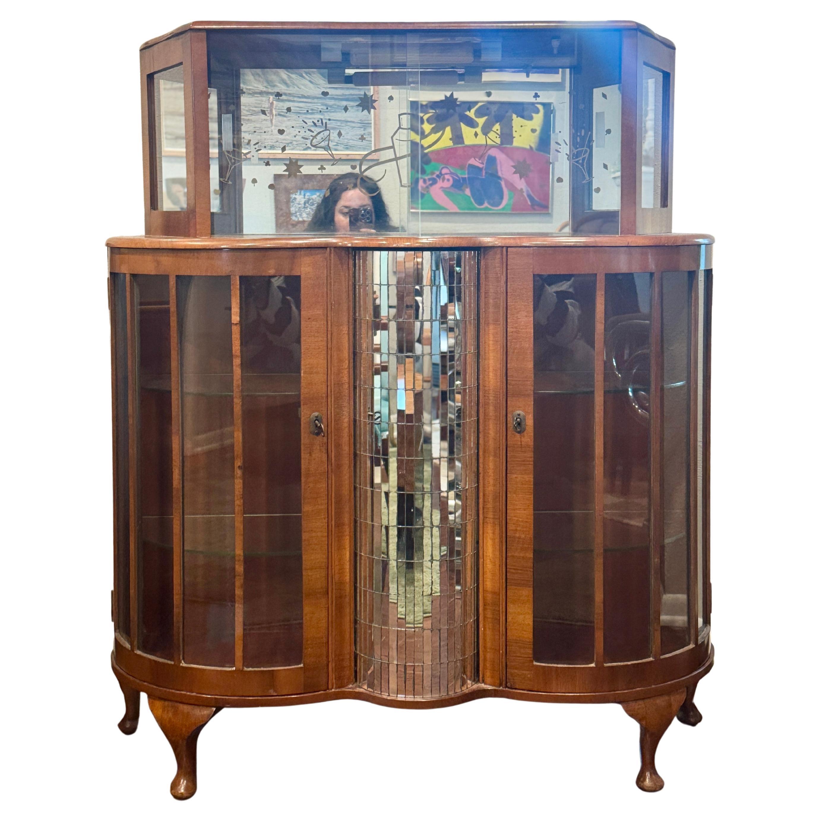 A stunning Art Deco style cocktail cabinet, circa 1930's