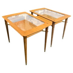A pair of mid century modern side tables in the style of Paul McCobb, circa 1960