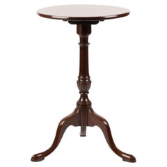 Chippendale-Kerzenständer aus Mahagoni mit runder Klappplatte, 1770