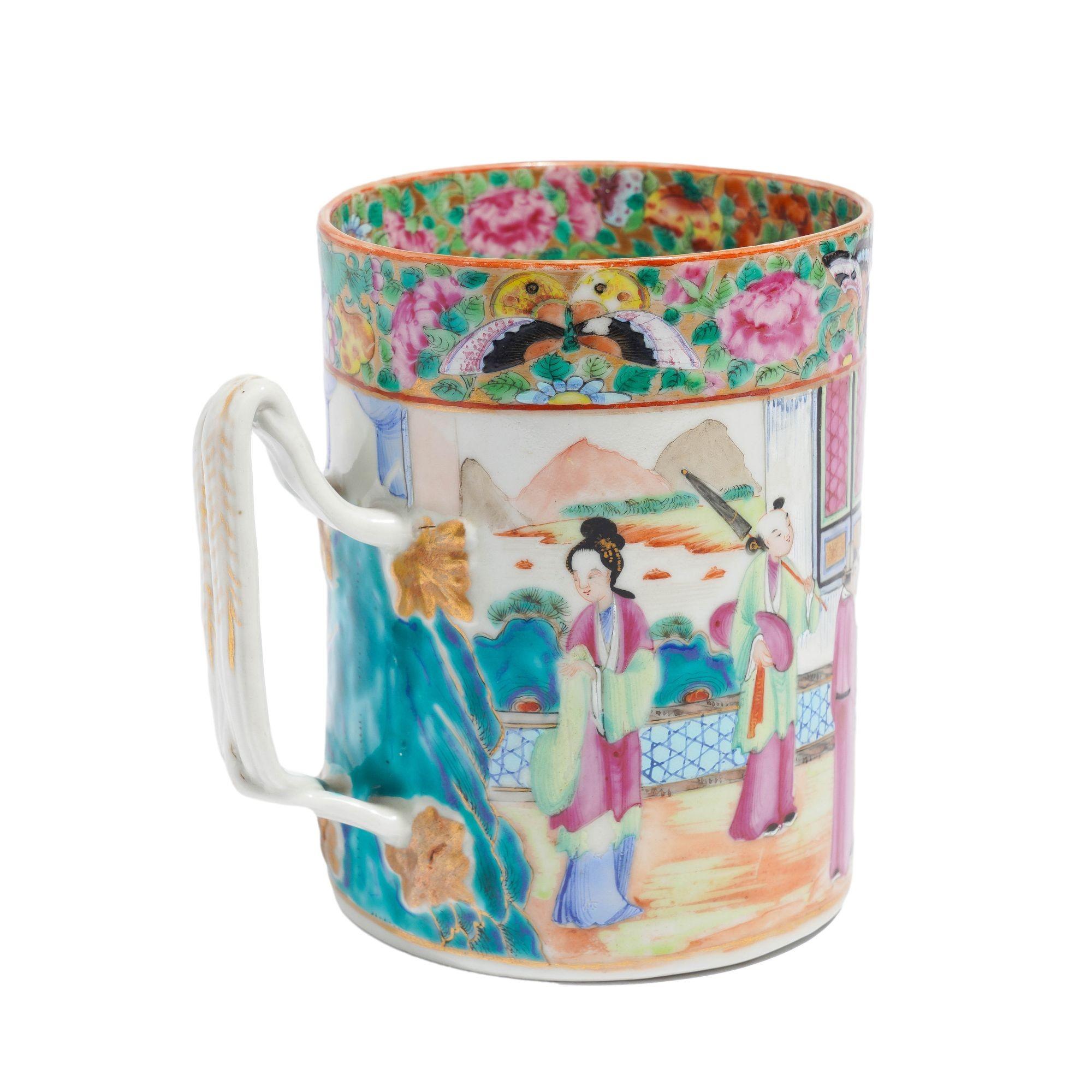 Chinois Chope / tasse à palette chinoise en émaux polychromes, C.C. 1815 en vente