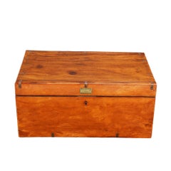 British officer’s trunk in mahogany and brass, c. 1830